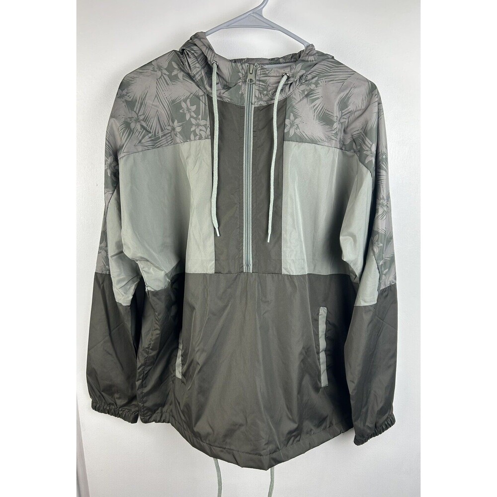 Beautiful Giant Men's Hooded Windbreaker 1/2 Zip Pullover Jacket S Pockets New